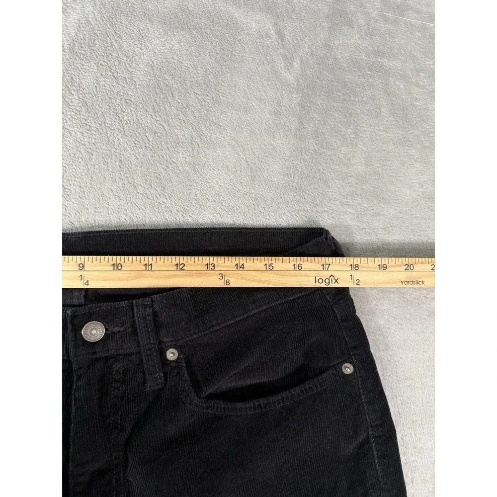 Levis 514 Pants Men's 34x32 Black Corduroy Straight Fit